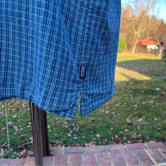 Patagonia w/Grey Checked S/S Button Down Two Pocket Shirt Men's Big and Tall XXL - Picture 8 of 10